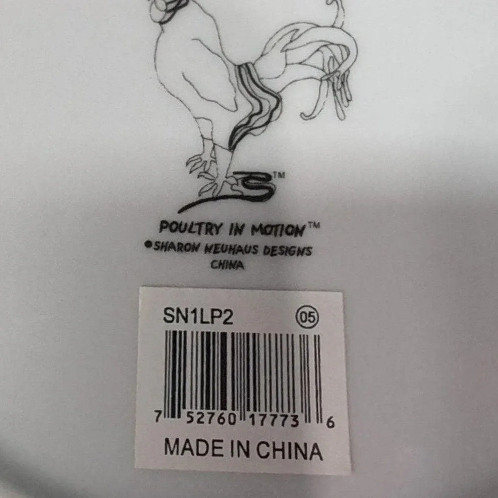Sharon‎ Neuhaus Fruit Cocktail Luncheon Plate, Vintage Poultry In Motion Series